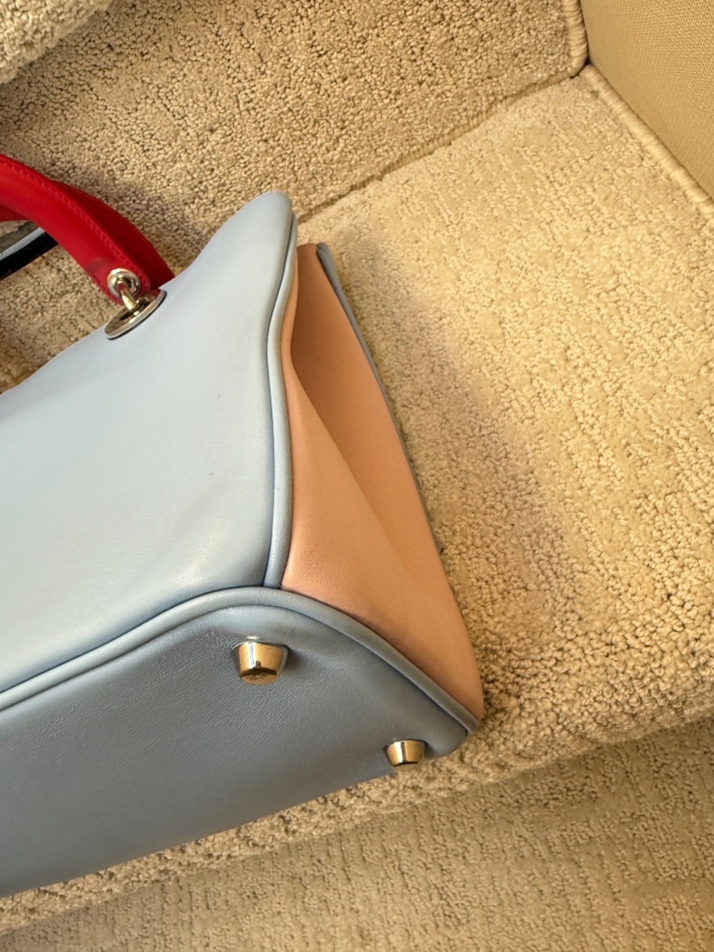Christian Dior Smooth Calfskin Large Diorissimo Tote Tri-Color - Picture 7 of 10